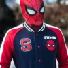 Spiderman-Navy-and-Red-Letterman-Jacket-On-Sale