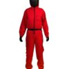 Squid Game Guards Red Hooded Cotton Jumpsuit