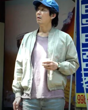 Squid Game Seong Gi-hun Grey Bomber Jacket