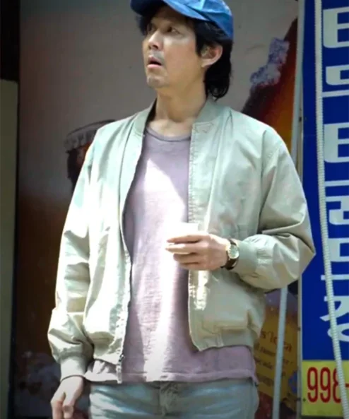 Squid Game Seong Gi-hun Grey Bomber Jacket