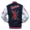 St. Louis Cardinals Navy Mash Up Varsity Jacket Back Side