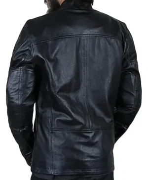 Star Trek Cafe Racer Captain Kirk Black Jacket back look