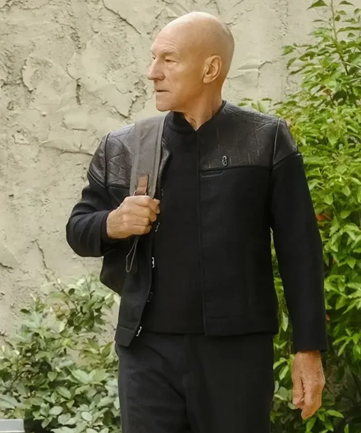 Star Trek Picard Patrick Stewart Black Wool Jacket