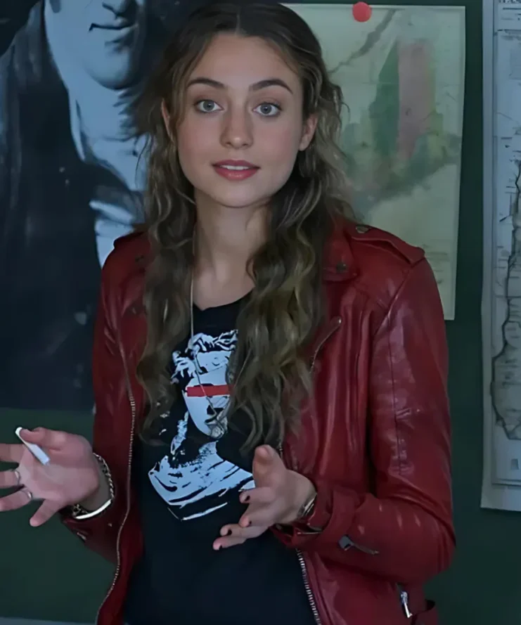 Stella Baker The Republic of Sarah Motorcycle Red Biker Jacket