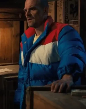 Stranger Things Jim Hopper Blue Parachute Puffer Jacket