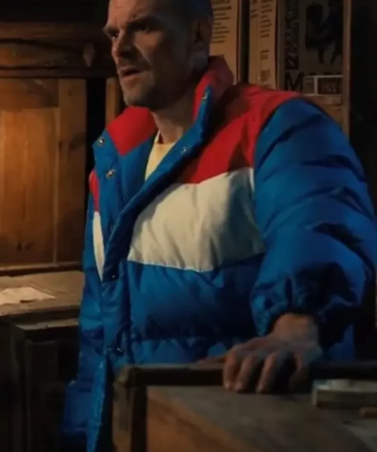 Stranger Things Jim Hopper Blue Parachute Puffer Jacket