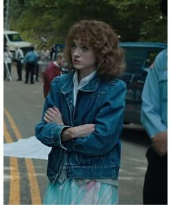 Stranger Things Nancy Wheeler Blue Denim Fabric Jacket