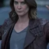 Stumptown Cobie Smulders Leather Burgundy Biker Jacket