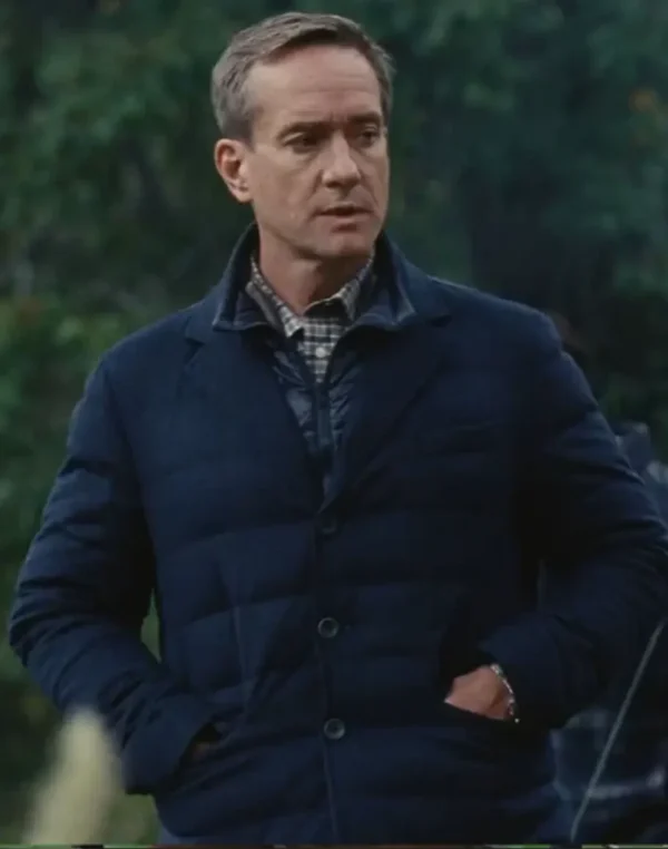 Succession S04 Tom Wambsgans Blue Quilted Jacket