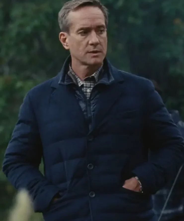 Succession S04 Tom Wambsgans Blue Quilted Jacket