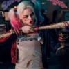 Suicide Squad Harley Quinn Satin Bomber Varsity Jacket