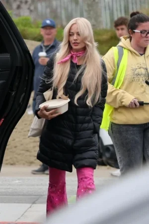 Suicide Squad Margot Robbie Black Parachute Puffer Coat