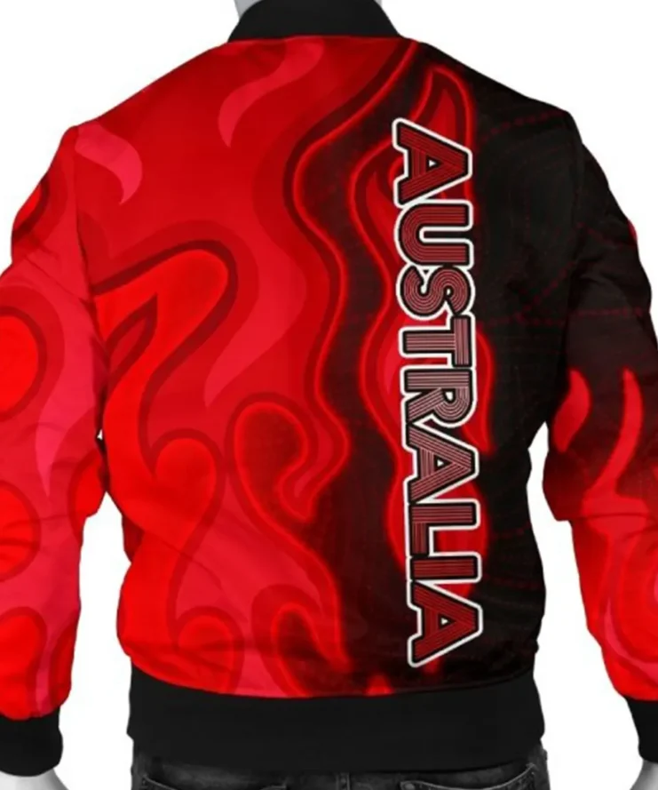 Sun-Australia-Flame-Aboriginal-Patterns-Bomber-Jacket