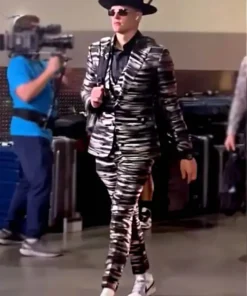 Super Bowl Joe Burrow Tiger Striped Three Piece Suit