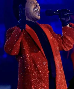 Super Bowl The Weeknd Pepsi LV Halftime Show Red Blazer