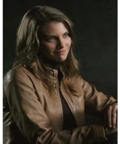 SuperNatural Bela Talbot Light Brown Leather Jacket