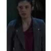 Supergirl Season 06 Nia Nal Grey Motorcycle Suede Leather Jacket