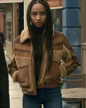 Superman & Lois S03 Tayler Buck Sherpa Fur Leather Jacket