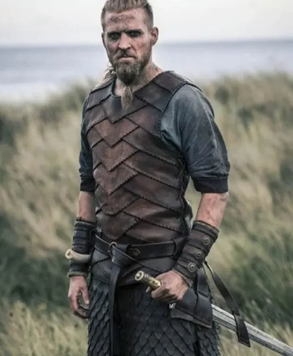 TV Series The Last Kingdom Ragnar Brown Leather Vest
