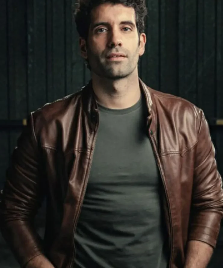 Tamar Novas Gangs Of Galicia 2024 Brown Leather Jacket