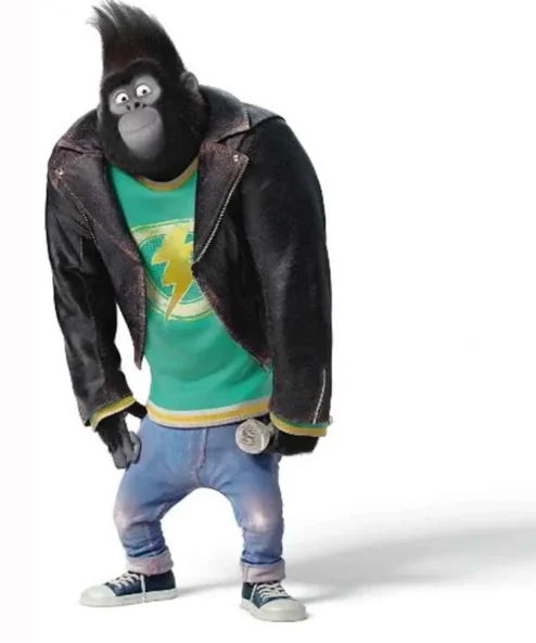 Taron Egerton SING 2 Johnny Black Biker Jacket