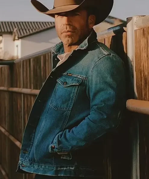 Taylor Sheridan Yellowstone 1923 Blue Denim Jacket