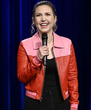 Taylor Tomlinson After Midnight Real Leather Jacket