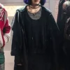 Teagan Croft Titans Black Cotton Hooded Long Coat