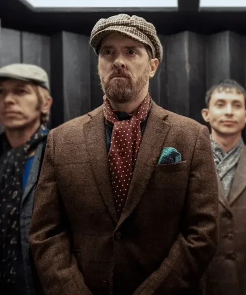 Ted Lasso Coach Beard Brown Wool Blazer