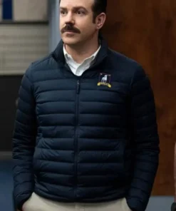 Ted Lasso Jason Sudeikis Black Parachute Coat