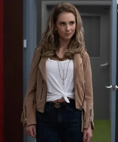 Ted Lasso Juno Temple Brown Leather Jacket