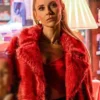 Ted Lasso Keeley Jones Red Fur Coat