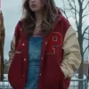 Thanksgiving 2023 Addison Rae Hooded Varsity Jacket