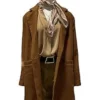 Thanksgiving 2023 Gina Gershon Brown Coat Suit