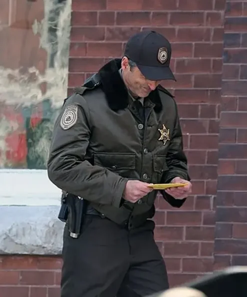 Thanksgiving 2023 Patrick Dempsey Golden Jacket Side