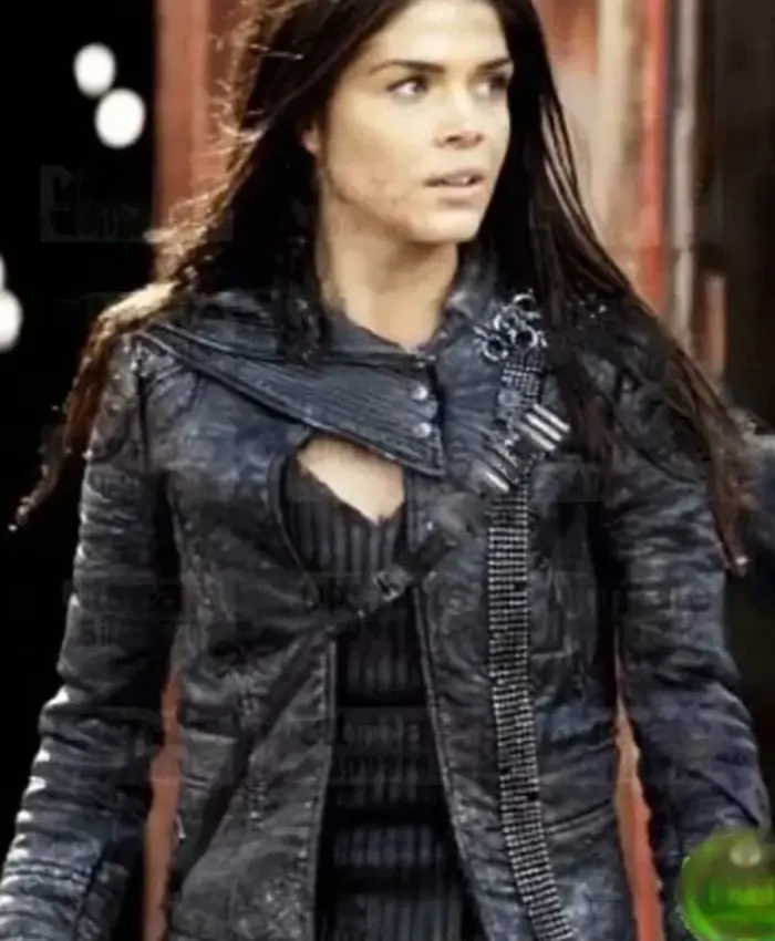 The 100 Octavia Quilted Black Leather Jacket