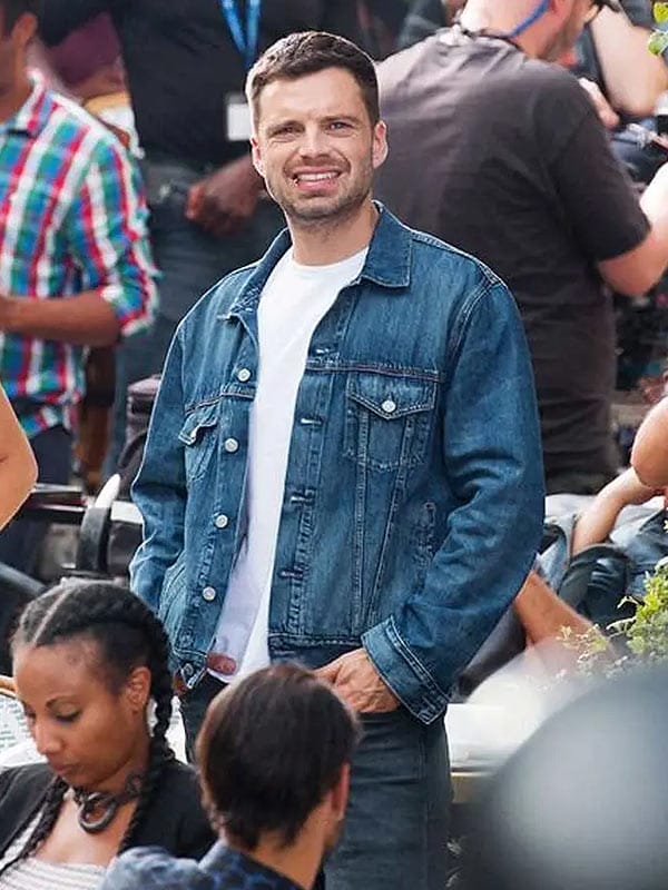The 355 Sebastian Stan Nick Jean Blue Jacket