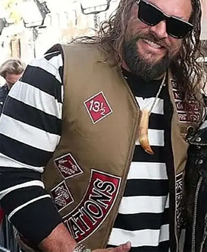The Bikeriders 2024 Jason Momoa Brown Vest