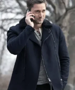 The Blacklist Tom Keen Fur Collar Suede Black Jacket