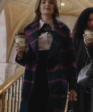 The Bold Type S04 Sutton Brady Plaid Long Coat