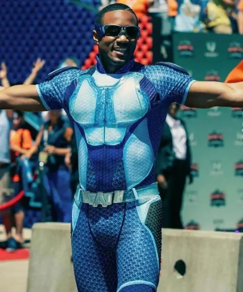 The Boys S02 A-Train Blue PU Leather Jacket