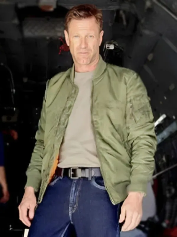 The Bricklayer Aaron Eckhart Parachute Bomber Jacket