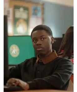 The Chi Alex R Hibbert Wool Bomber Black Jacket