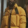 The Chi Luke James Parachute Yellow Puffer Jacket Front Look