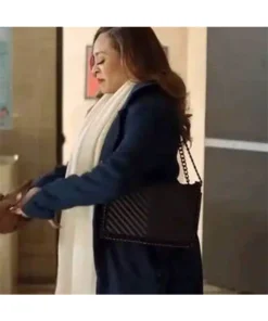 The Chi Tai Davis Navy Blue Long Cotton Coat