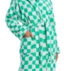The Chi Zaria Imani S06 Green-White Wool Robe Full