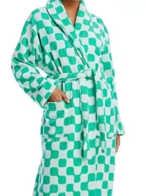 The Chi Zaria Imani S06 Green-White Wool Robe Full