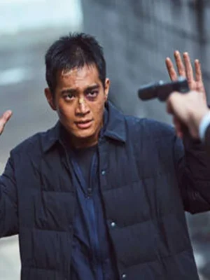 Men and Women Kang Tae-Ju The Childe 2023 Movie Marco Blue Puffer Jacket For Sale