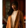 The-Equalizer-2021-Aliya-Ekuban-Camel-Brown-Coat-for-sale