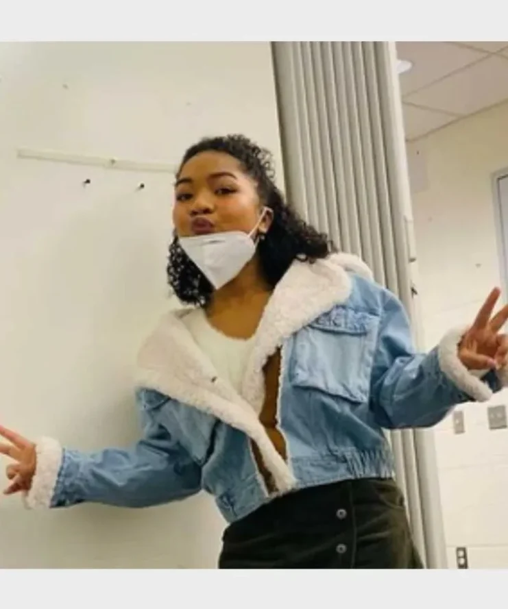 The Equalizer Delilah McCall Fur Denim Jacket